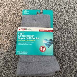 CVS Health Light Compression super soft Socks, Size S/M. Over the calf length
